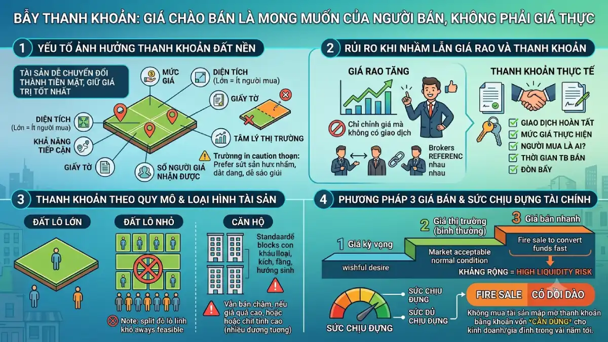 Giá chào bán là mong muốn của người bán, không phải giá thị trường đã được xác nhận